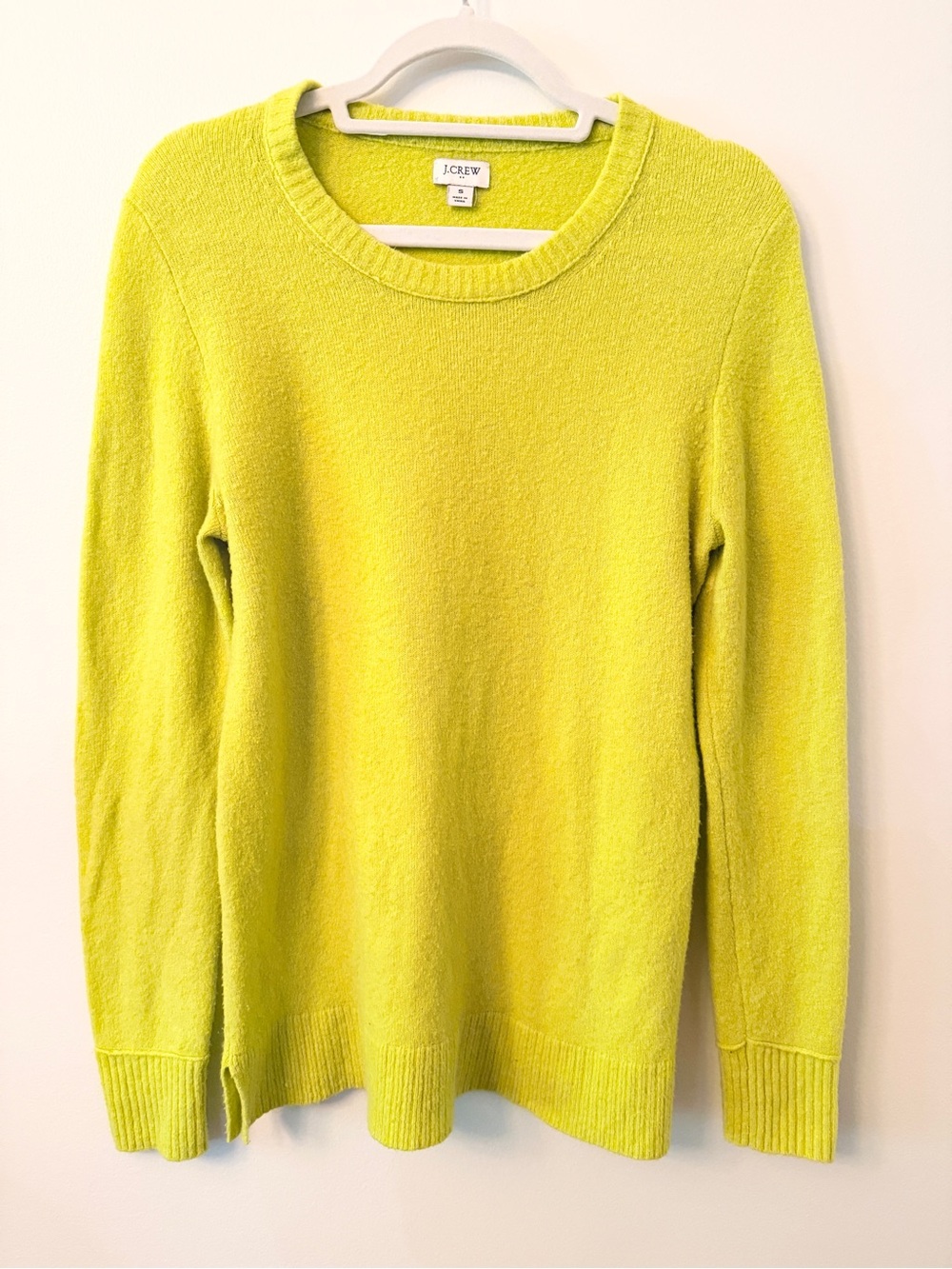 J.Crew Crewneck Sweater Size Small Chartreuse Lime Green